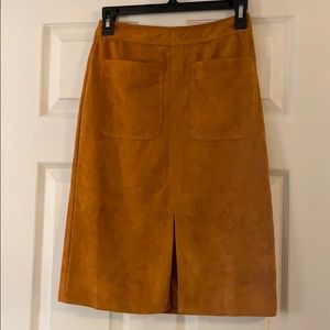 Below the knee skirt with front slit